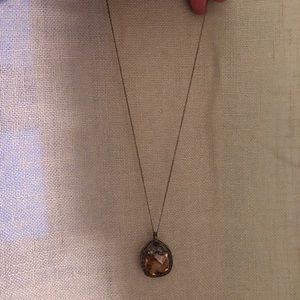 Marcasite citrine pendant necklace